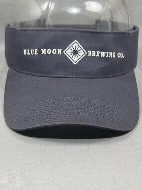 Blue Moon Brewing Co Visor Hat Strapback Beer Denver CO Tennis Beach Golfer Mens